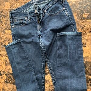 Silver Jeans Dark Blue Straight Leg Women's Jeans